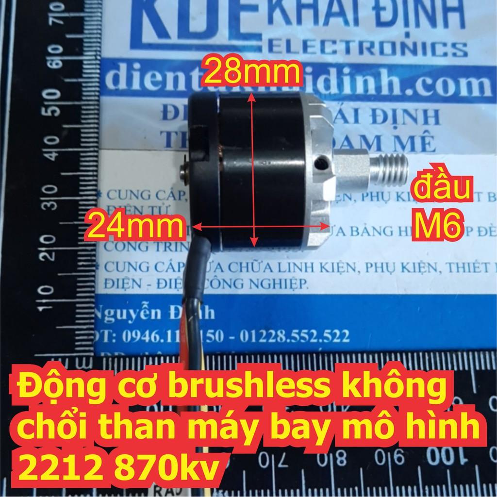 Động cơ brushless không chổi than máy bay mô hình 2212 870kv, thuận / nghịch kde6691