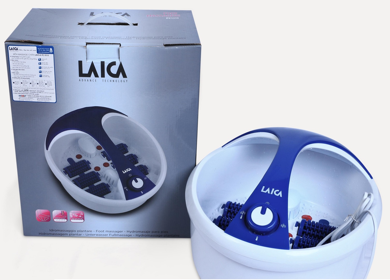 Bồn ngâm chân, massage đa năng Laica PC1018