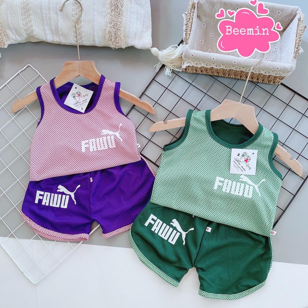 Bộ Ba Lỗ Lưới Chất Siêu Mát Cho Bé (Size 9-19kg )