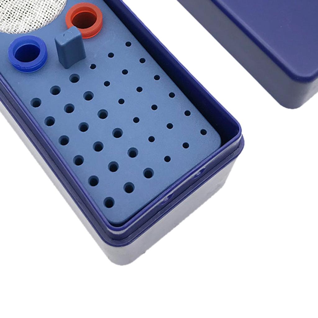 1Pc Blue  Endo Box Gutta Percha Points Burs Files Disinfection Case