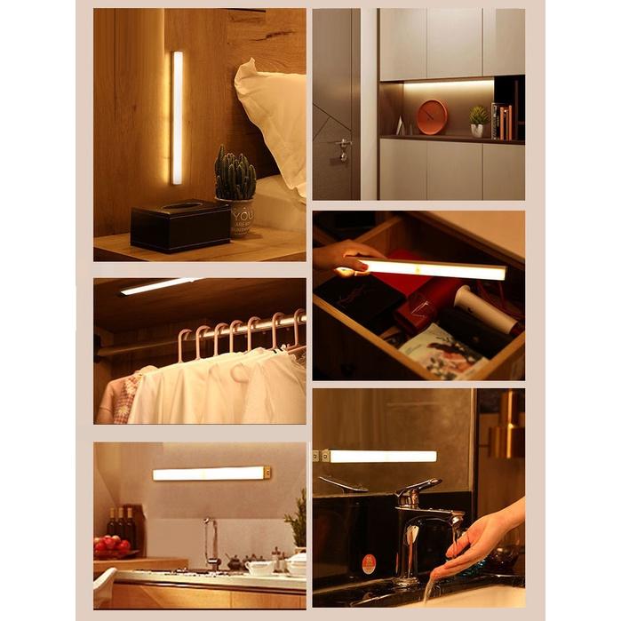 Đèn led cảm ứng hồng ngoại dạng thanh dài 30cm - 50cm ITNL502-5 - Dùng cho tủ quần áo, bếp, cầu thang, chơi tiktok
