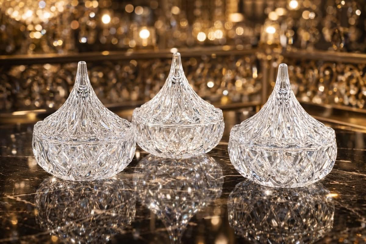 Set 3 thố mứt cao cấp Irris Hershey Kiss hàng chính hãng