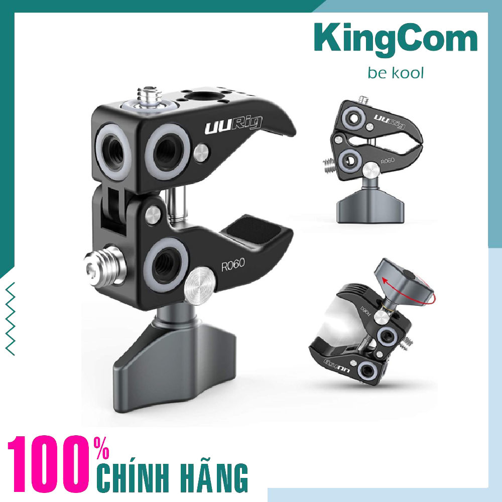 UURIG R060, Kẹp kim loại đa năng dành cho máy ảnh - Hàng Chính Hãng