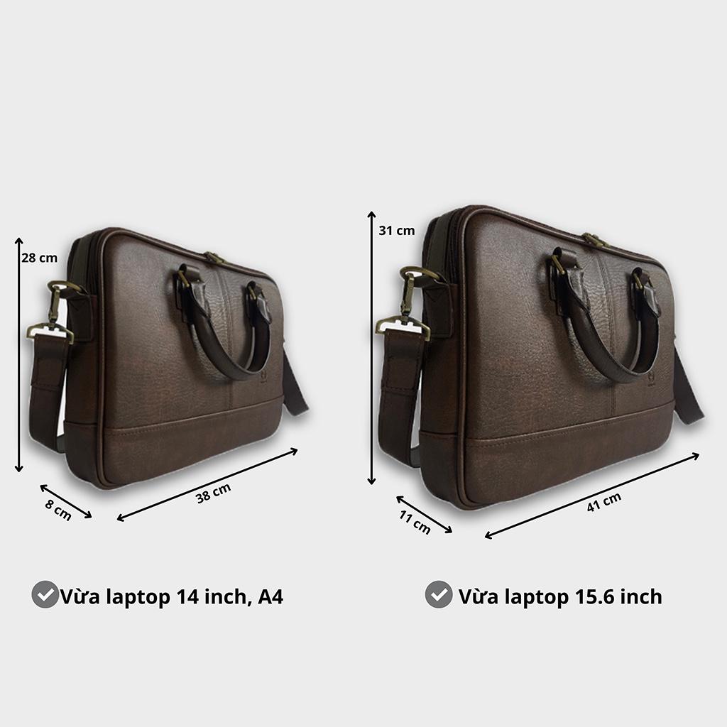 Cặp Da Công Sở HANAMA , Bảo Hành 18 Tháng Dala 5