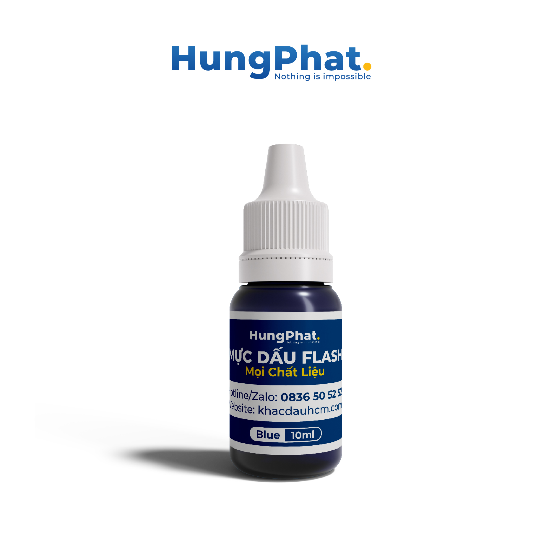 Mực dấu flash in trên mọi chất liệu, mực chuyên dụng chai 10ml