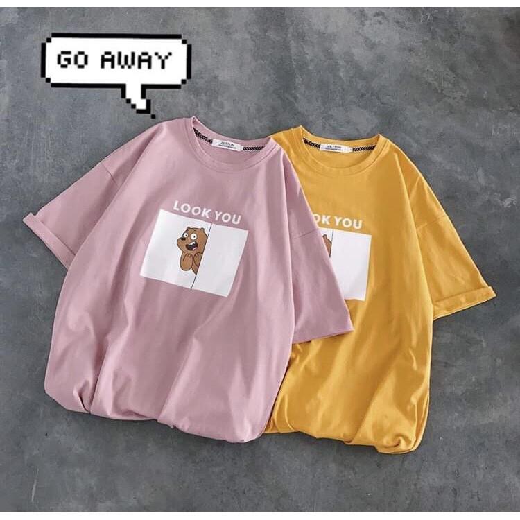 Áo thun tay lỡ form rộng LOOK YOU - Unisex nam nữ đều mặc được