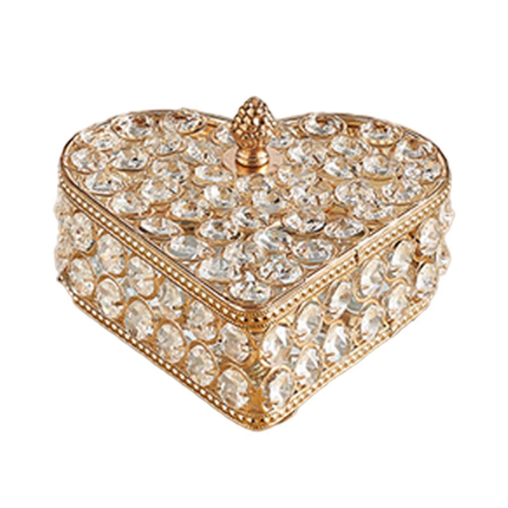 Retro Style Crystal Jewelry Box Jewelry Storage Holder for Cosmetic Gift Birthday Gift