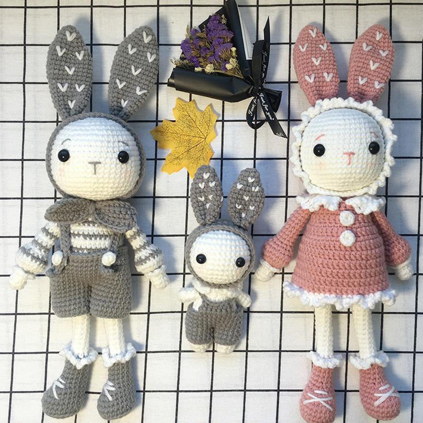 DIY Cartoon Rabbit Doll Crochet   to Make Decoration