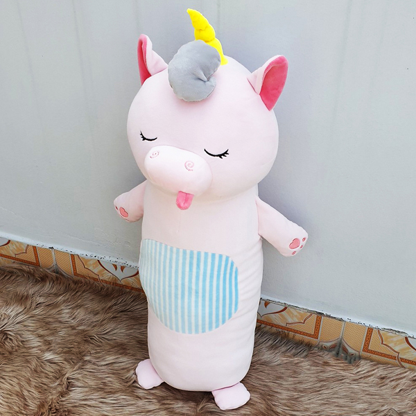 Gấu Bông Miniso Ngựa Kỳ Lân Unicorn (70 Cm) G45 (Tặng 1 Đèn Led 8 Bóng Siêu Sáng Cắm Cổng Usb)