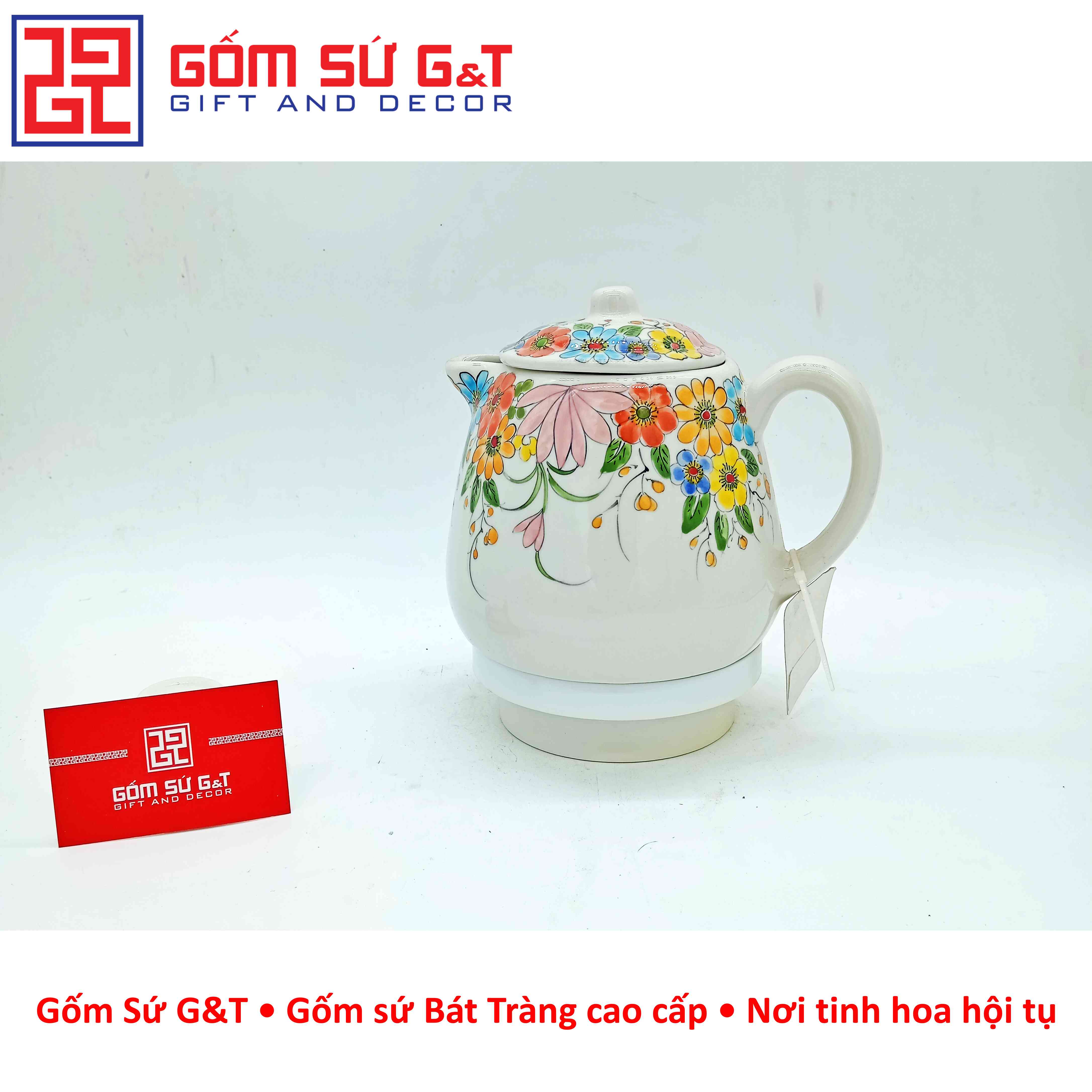 Bộ tích trà vẽ ngàn hoa Gốm Sứ G&amp;T