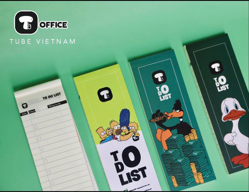 Sổ Tay Nhắc Việc Tube To Do List - Simpson - Sổ tay ghi chép, ghi nhớ hằng ngày