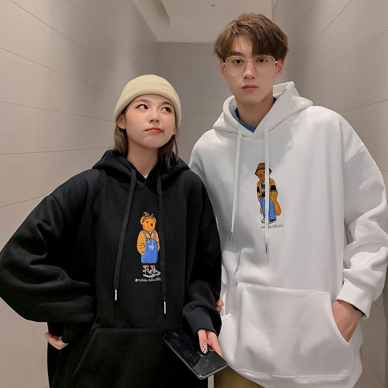 Áo hoodie nỉ ngoại ulzzang unisex nam nữ cặp đôi sweater local brand khoác zip choàng cardigan chống nắng  TEDDY SamMy96 Shop