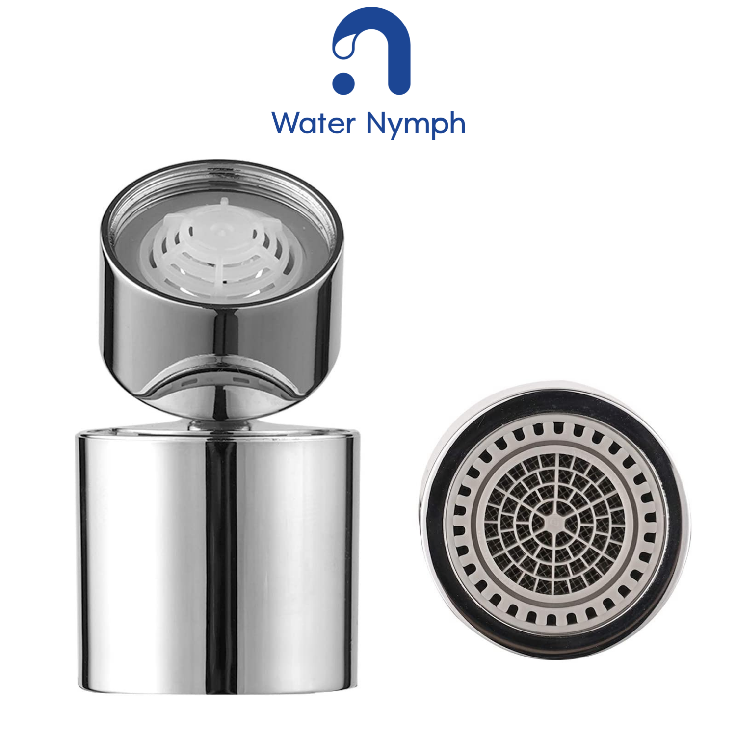 Đầu vòi rửa bát tăng áp, xoay 360 độ Waternymph tạo bọt, chống bắn, 2 chế độ phun tiện ích (tặng kèm bộ ren 6 món