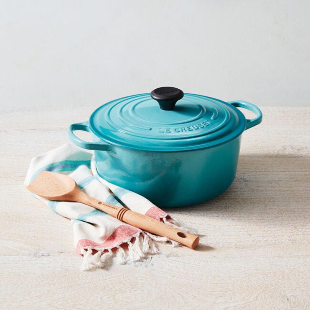 Nồi Gang Xanh Cao Cấp Le Creuset 20cm,, Nồi Gang Đúc Nguyên Khối Cho Mọi Loại Bếp (LINE A), Nhập Pháp