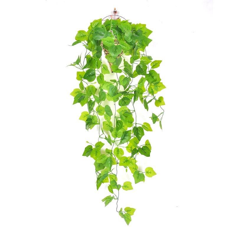 Giỏ lá thường xuân giả loại cao cấp treo tường trang trí tiểu cảnh, ban công xanh mát Flowermini GL-01