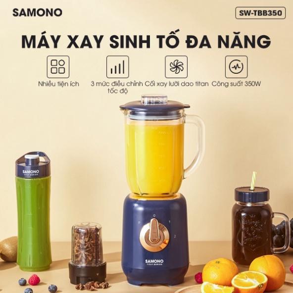 HOẢ TỐC - Máy xay sinh tố đa năng SAMONO SW-TBB350 hiệu suất 350W 2 cối - Hàng chính hãng