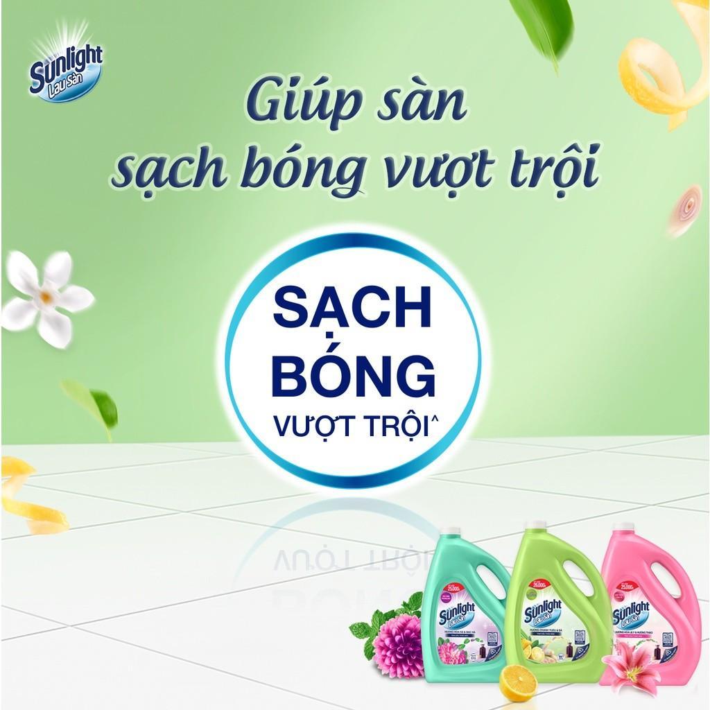 Thùng 3 Can Nước Lau Sàn Sunlight Hương Hoa Thiên Nhiên 3.6kg x3