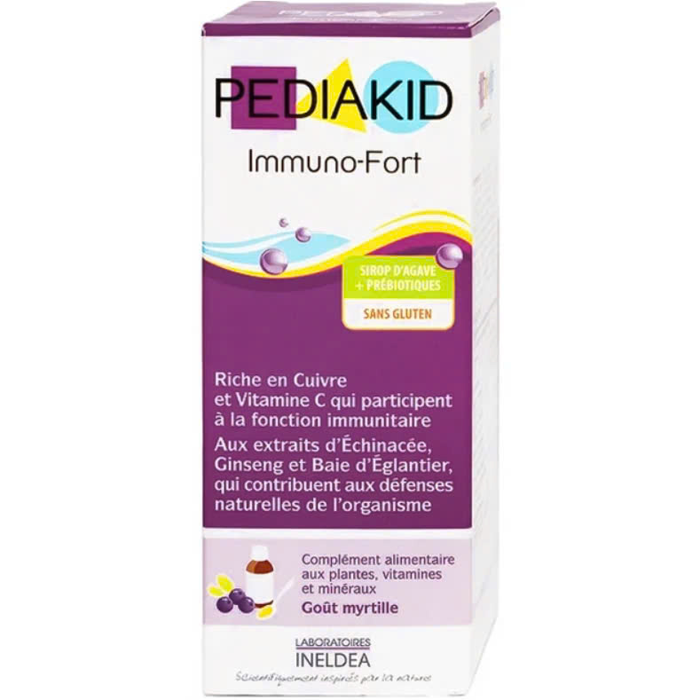 Siro Tăng Đề Kháng Cho Bé Pediakid Immuno Fort Giúp Phòng Ngừa Cảm Lạnh 125ml