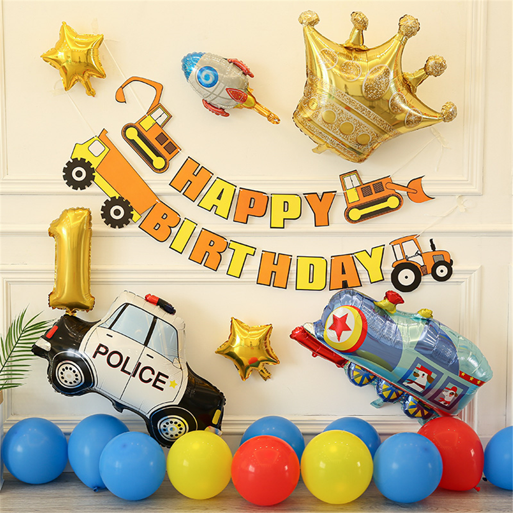 Bộ bong bóng trang trí Phi Hành Gia Astronaut Birthday set balloon phg48