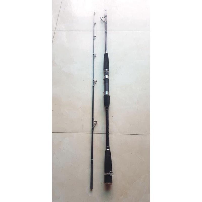Cần câu lure máy đứng cần dài 2m4 hàng loại 1 cacrbon siêu nhẹ cần tải cá 10kg y hình