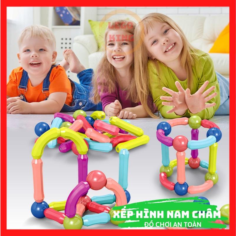 Bộ đồ chơi xếp hình thông minh Magnetic Stick Đồ chơi xếp hình nam châm đồ chơi lắp ghép mô hình sáng tạo thông minh