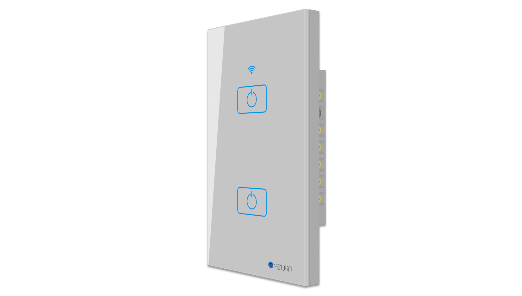 Công tắc điện Wifi 2 kênh mặt chữ nhật AZURA - Hàng chính hãng