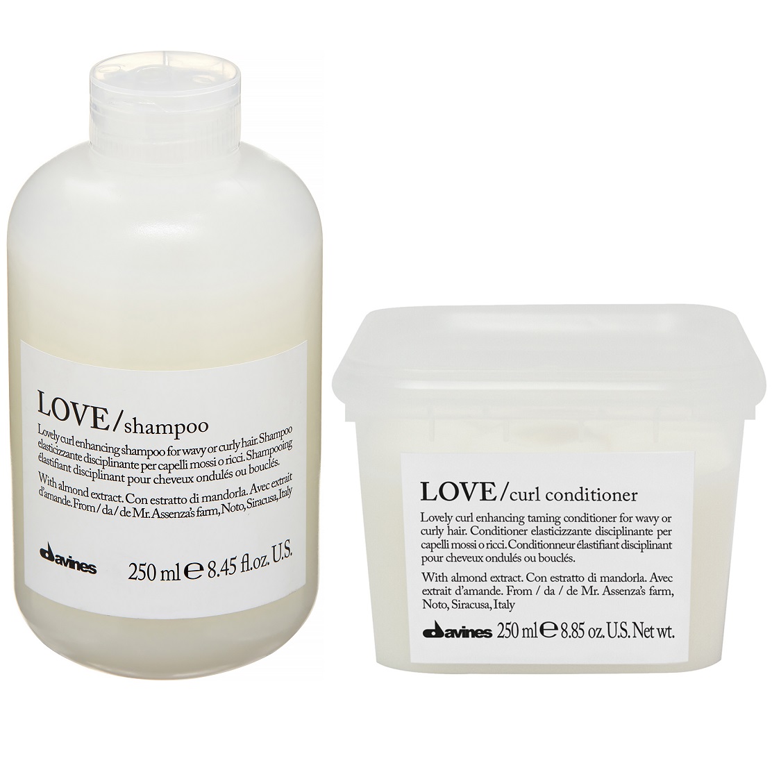 Bộ dầu gội xả Davines Love Curl dưỡng tóc uốn xoăn Ý 250ml