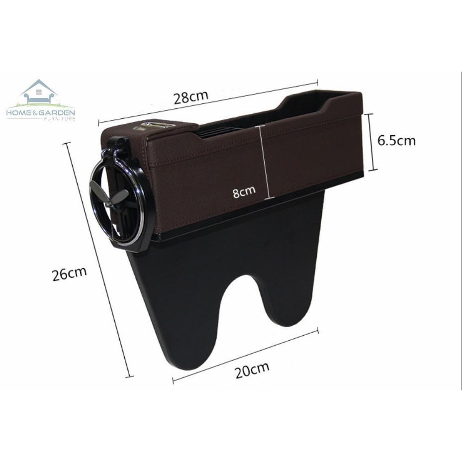Bộ 2 khay để đồ ghế ô tô bằng da cao cấp - Home and Garden