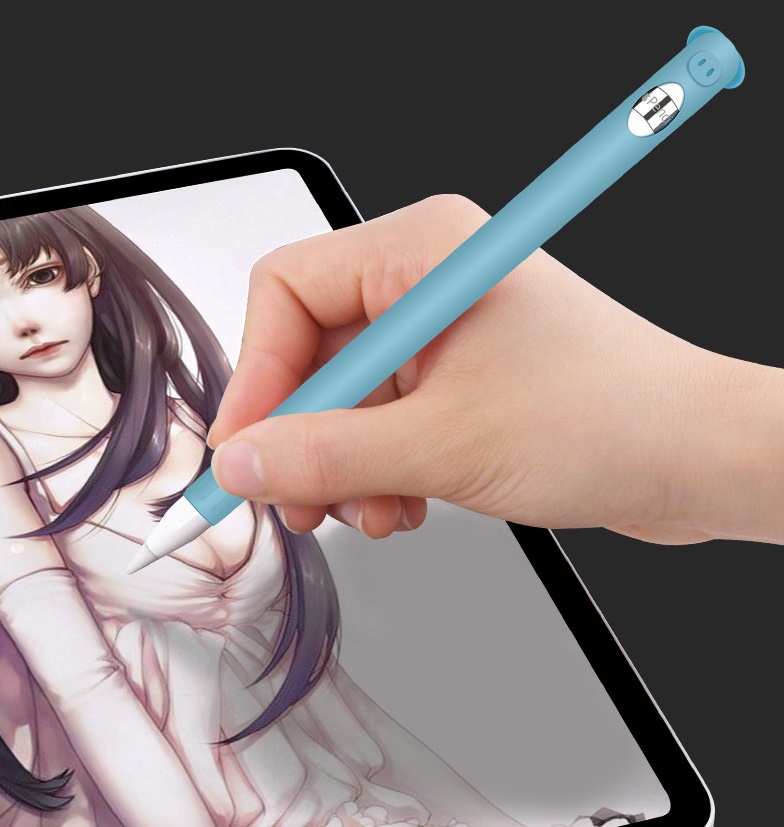 Bao Silicon TPU bảo vệ cho bút Apple Pencil 1 / Pencil 2 hình Heo Cute