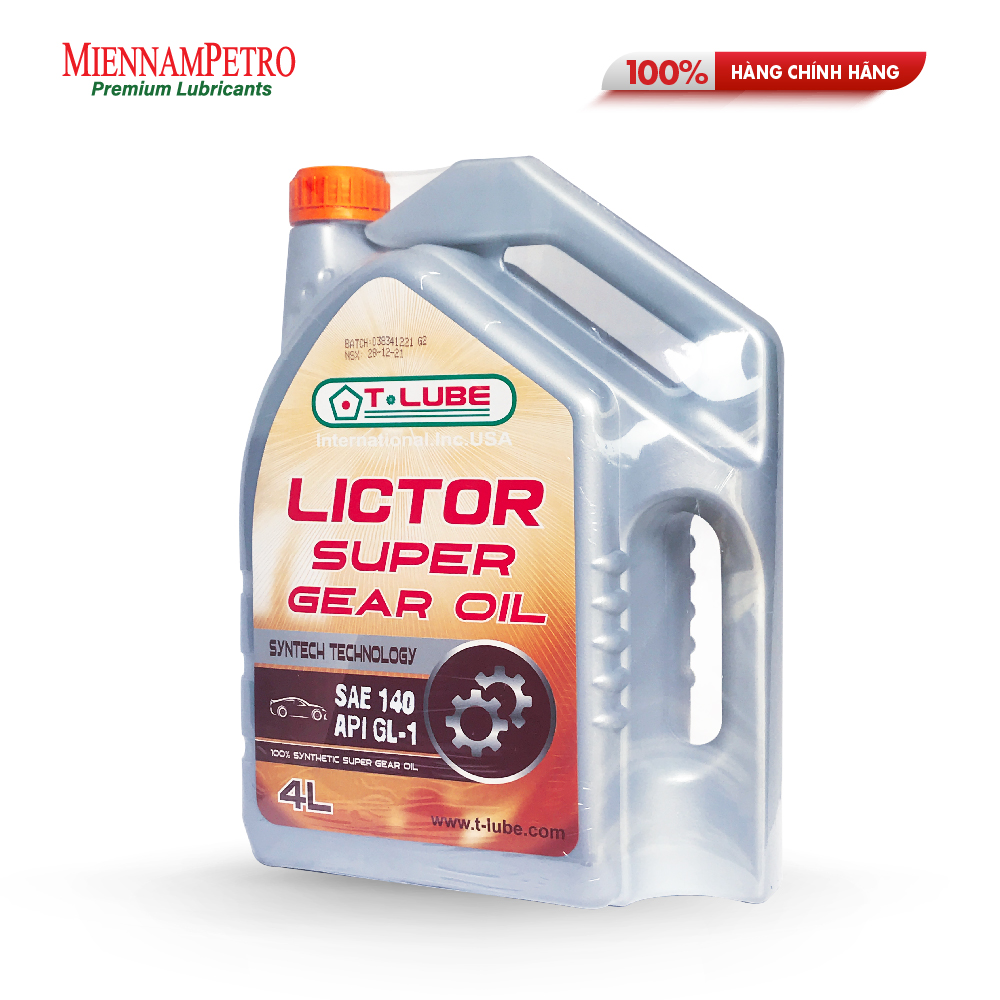 Dầu Nhớt Tlube Lictor Super Gear oil SAE 140 API GL-1 4L MiennamPetro Bảo Vệ Hộp Số Các Dòng Xe Ô Tô, Xe Bán Tải