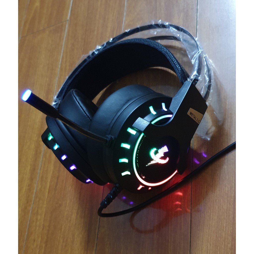 TAI NGHE SIMETECH METAL 7.1 LED RGB CỔNG USB ÂM THANH VÒM 3D - HÀNG CHÍNH HÃNG