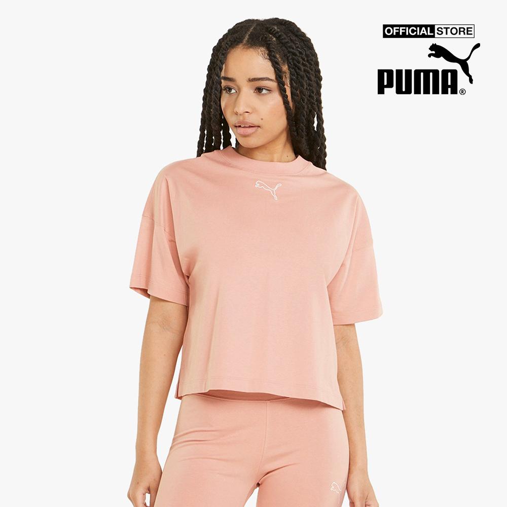 PUMA - Áo croptop nữ cổ tròn ngắn tay HER 847602