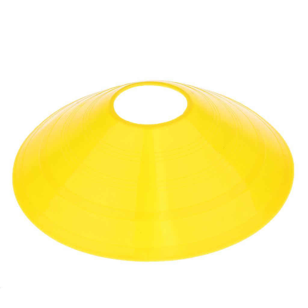 50 × Soccer Disc Cones Field Agility   Team Sport Yellow