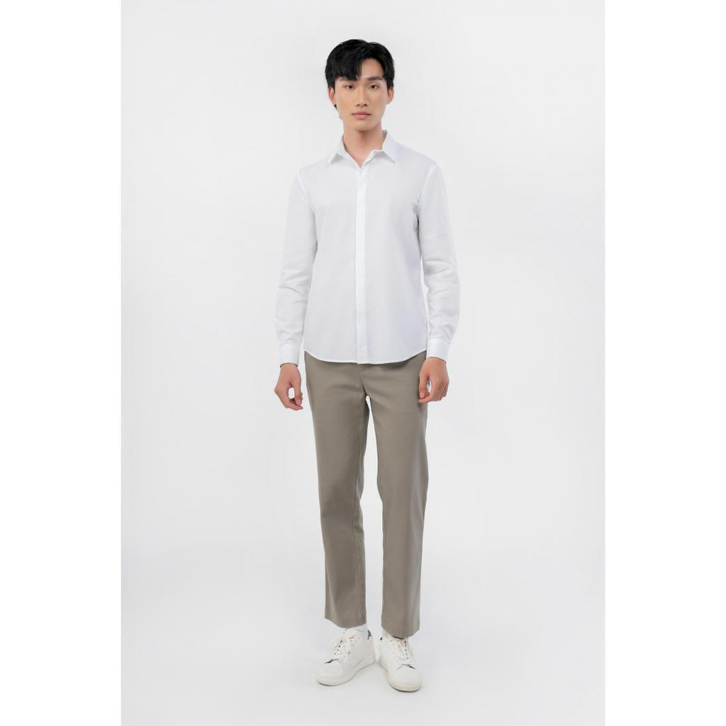 Áo Sơ Mi Nam Tay Dài Nút Ẩn Trơn Form Fitted - 10F21SHL003CR1 | LASTORE MENSWEAR