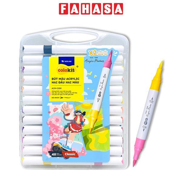 Hộp 48 Bút Màu Acrylic 2 Đầu 2 Màu - Colokit ACM-C030
