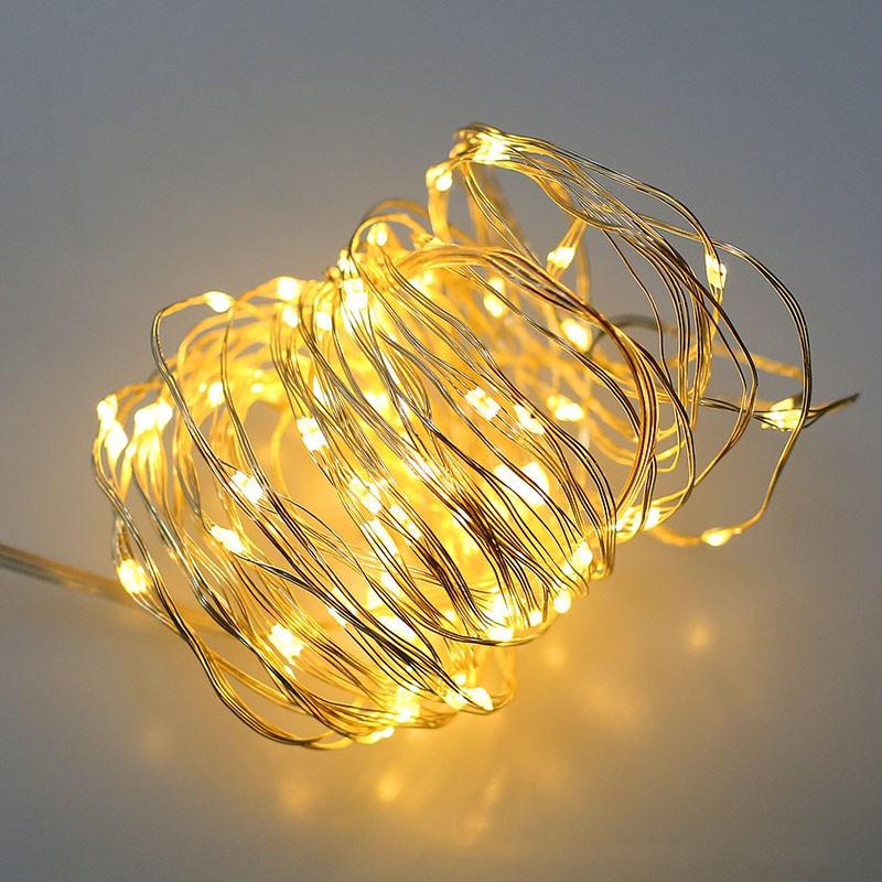 5m 50led copper Wire LED String Lights USB Powered+Remote Controller New Year Christmas Gift