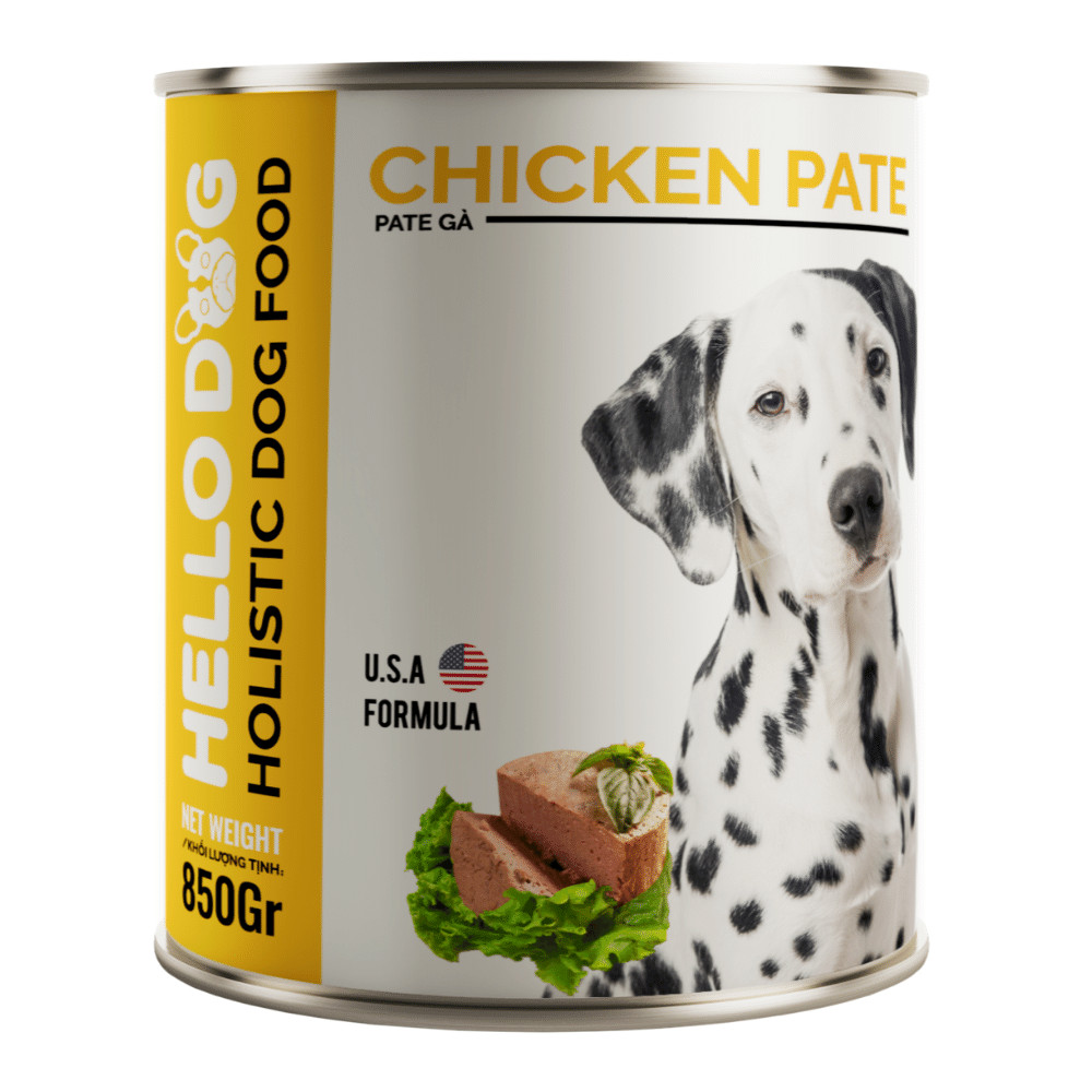 (Combo 5 Lon) Pate Cho Chó Vị Gà - Hello Dog Chicken Pate 850G