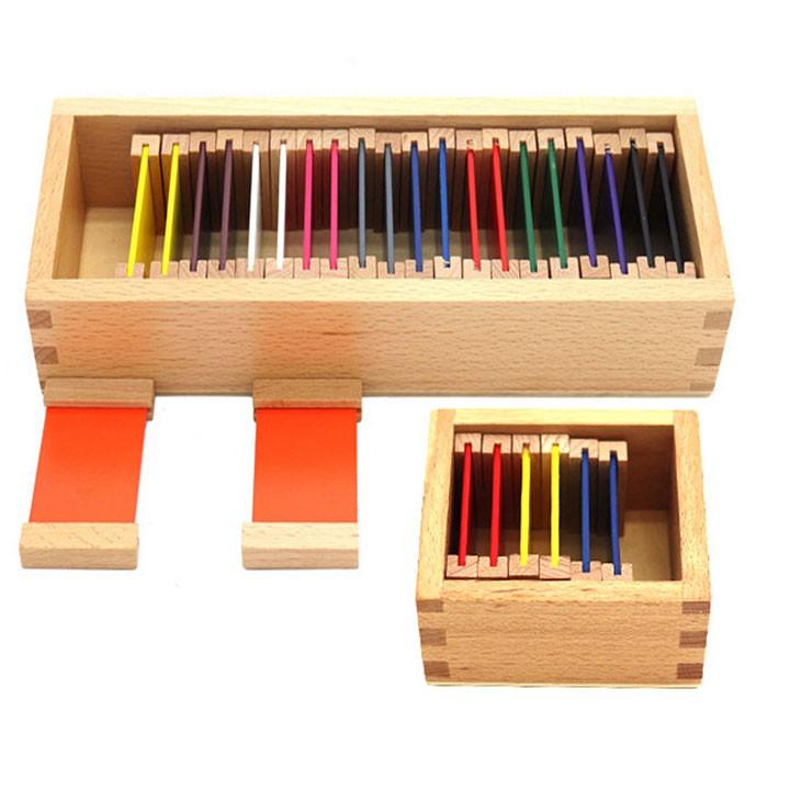set 3 hộp thẻ màu giáo cụ Montessori