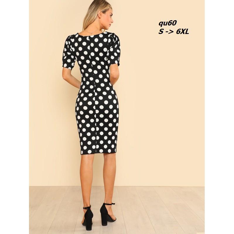 ĐẦM ÔM BODY DỰ TIỆC CHẤM BI DRESS89