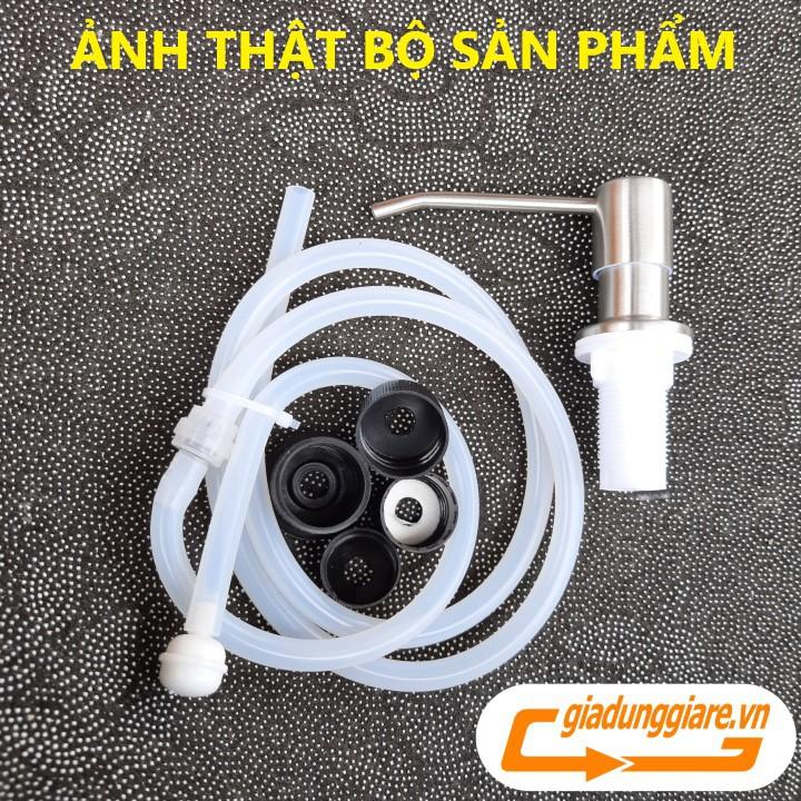 Bộ vòi xịt nước rửa chén gắn bồn rửa tự bơm hút dầu rửa bát với ống dẫn silicon dài 1,2m