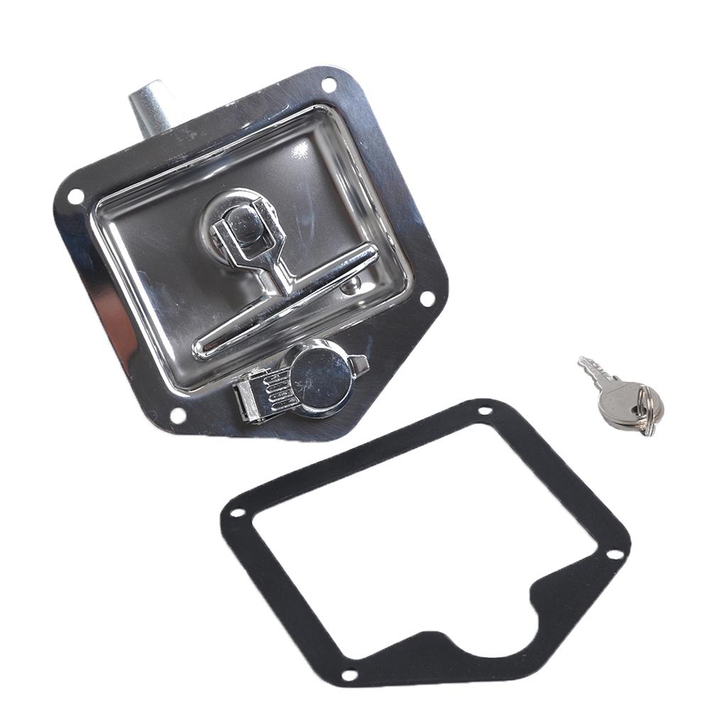 Handle Lock Tool Box for Truck Trailer Stainless Steel Folding T Shape