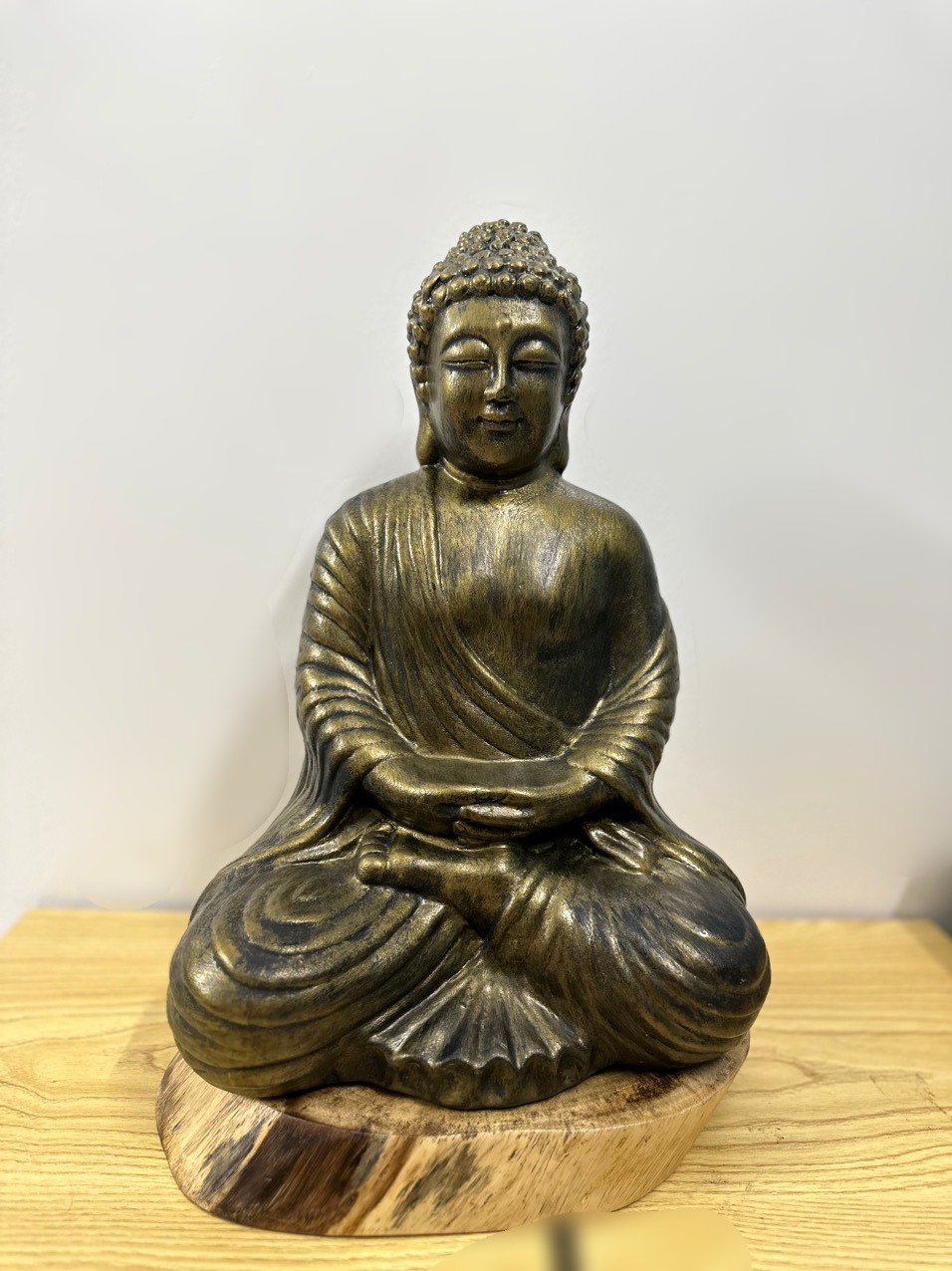 Tượng Phật Gốm Bát Tràng A Di Đà Ban Phước Lành Ngồi Thiền, Dùng Cho Ban Thờ Phật, Trang Trí Sân Vườn Tiểu Cảnh