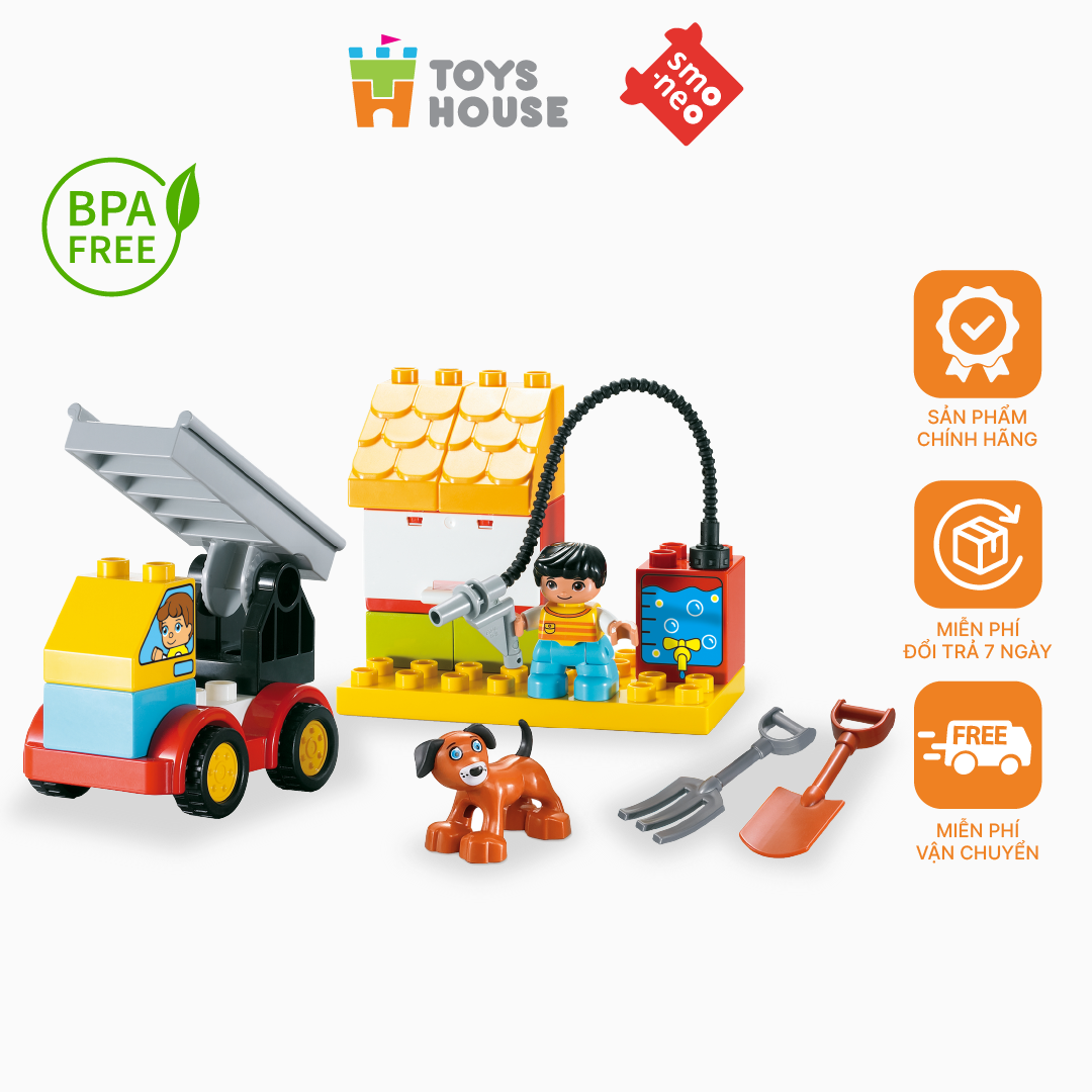 Bộ đồ chơi  lắp ghép xếp hình Smoneo Duplo  - 20 mảnh ghép Toyshouse - 77002