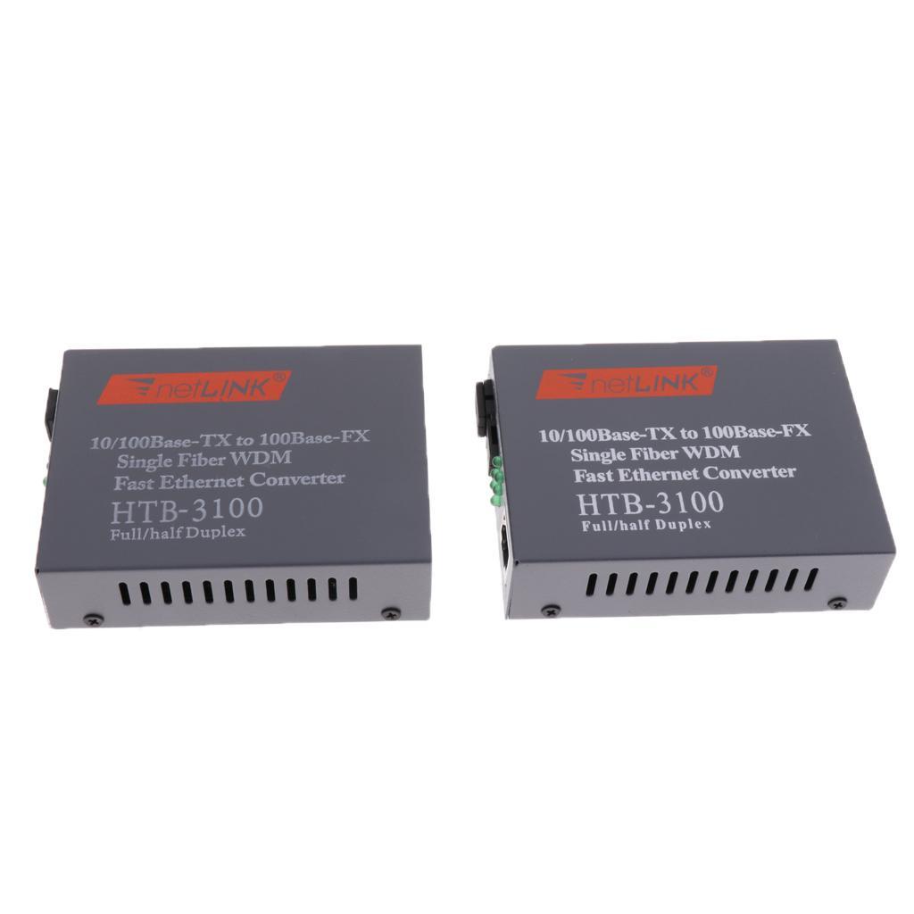 4 Pack Simplex SC Fiber Optic to RJ45 Ethernet Converter