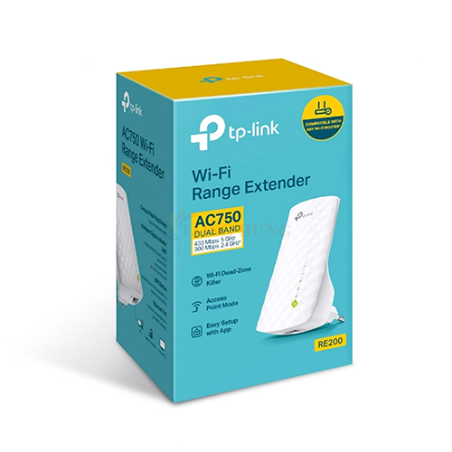 Bộ mở rộng sóng Wifi TP-Link AC750 Mesh Range Extender RE200 - Hàng chính hãng
