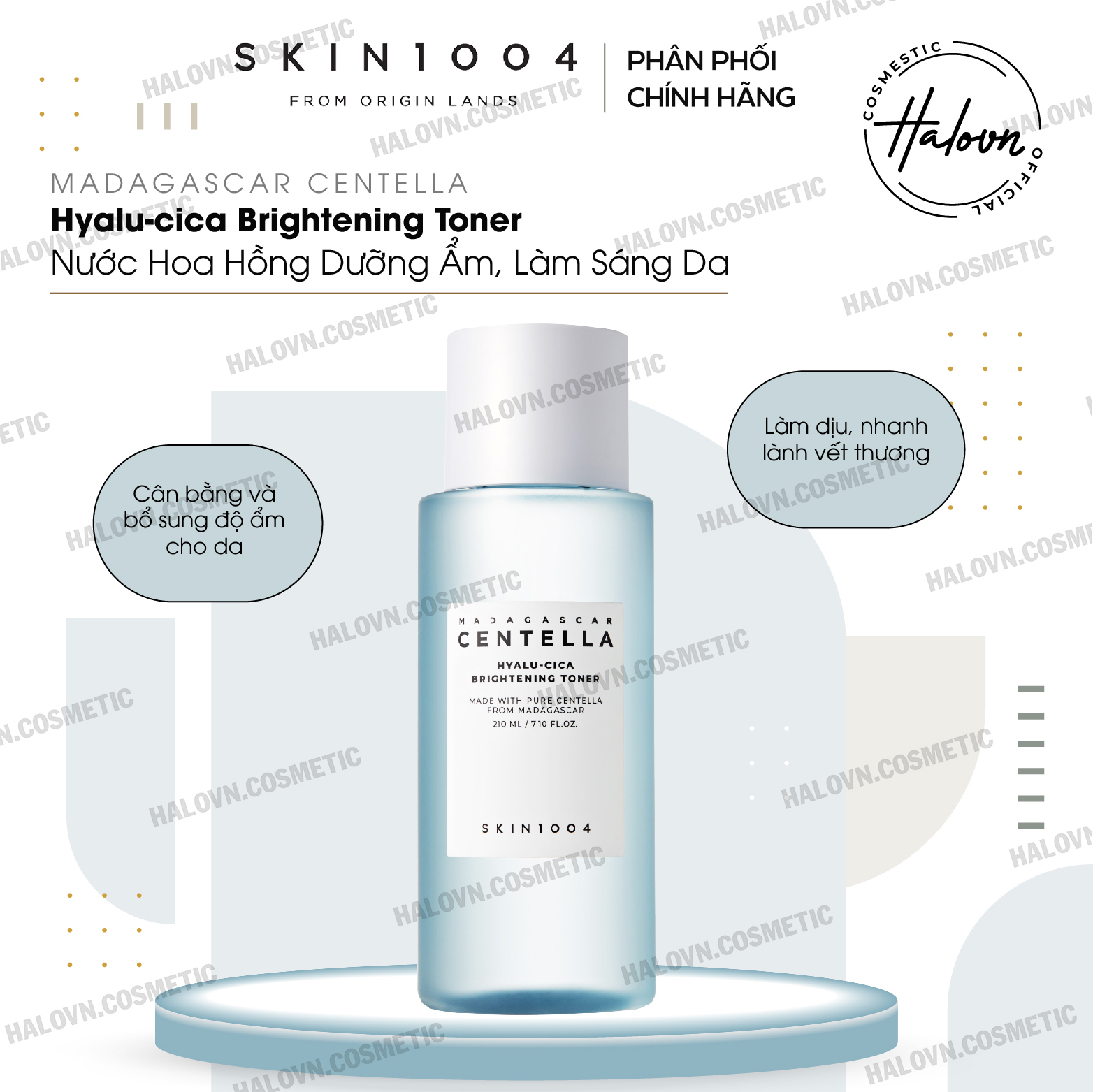 Nước Hoa Hồng Chiết Xuất Rau Má Skin1004 Madagascar Centella Hyalu-cica Brightening Toner  210ml