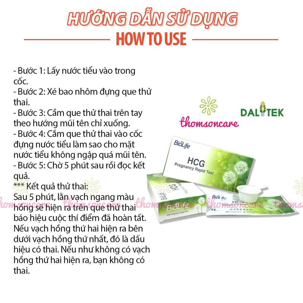 Que thử thai thế hệ mới HCG Biolife - Giao hàng kín đáo, che tên