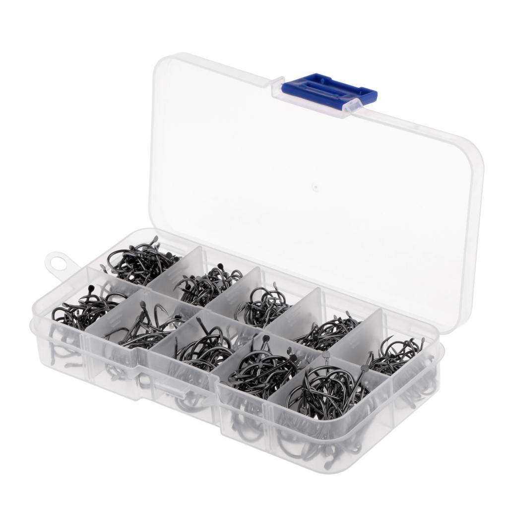 500pcs High Carbon Steel Fishing Hooks Fly Jig Barbed Hook with Hole 6-15#