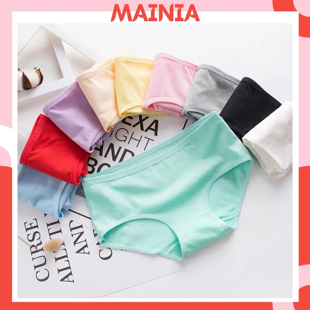 Quần Lót Nữ Cotton Màu Trơn Nhiều Màu Mainia Shop