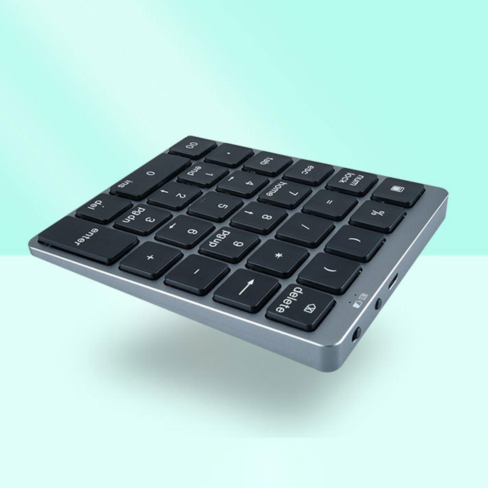 Bluetooth Wireless Number Pads 28 Keys N960 Android Windows for Tablet Black